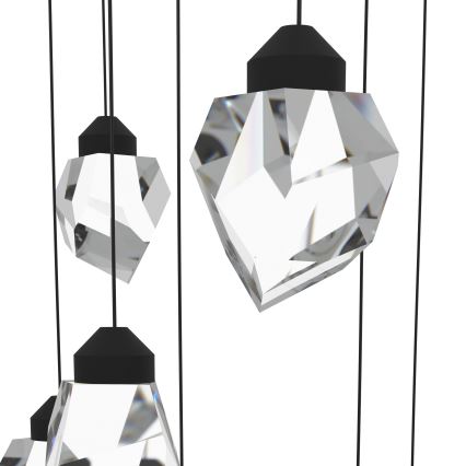 Eglo - LED Stmívatelný lustr na lanku 14xLED/3W/230V 3000K černá/čirá