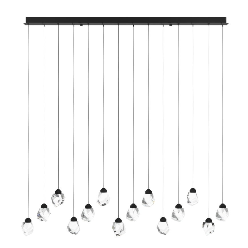 Eglo - LED Stmívatelný lustr na lanku 14xLED/3W/230V 3000K černá/čirá