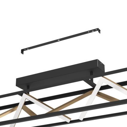 Eglo - LED Stmívatelný přisazený lustr LED/45W/230V 2700-6500K černá/zlatá + dálkové ovládání