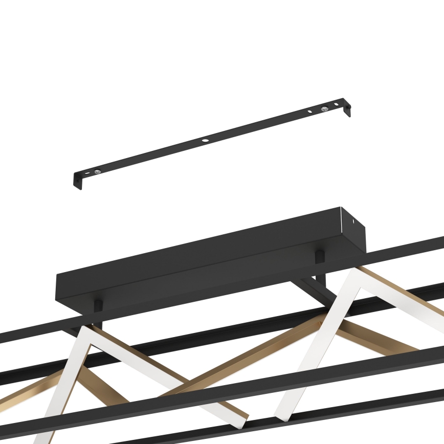 Eglo - LED Stmívatelný přisazený lustr LED/45W/230V 2700-6500K černá/zlatá + dálkové ovládání
