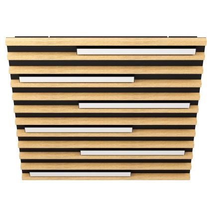 Eglo - LED Stmívatelné stropní svítidlo 6xLED/8,5W/230V 3000K 57,5x57,5 cm hnědá