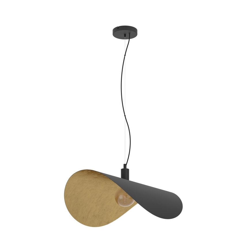 Eglo - Lustr na lanku 1xE27/40W/230V 80 cm černá/zlatá