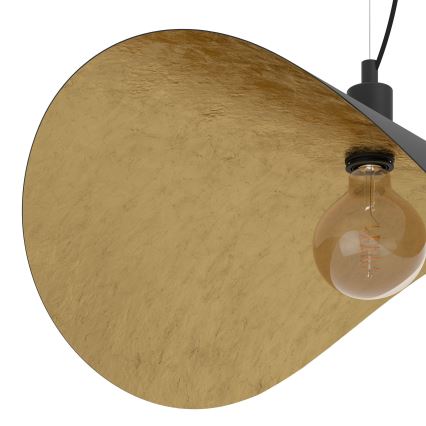 Eglo - Lustr na lanku 1xE27/40W/230V 80 cm černá/zlatá