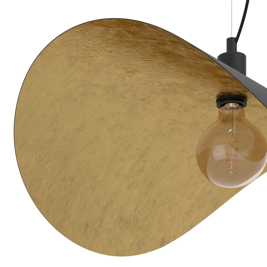Eglo - Lustr na lanku 1xE27/40W/230V 80 cm černá/zlatá