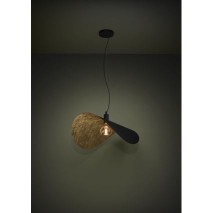 Eglo - Lustr na lanku 1xE27/40W/230V 80 cm černá/zlatá