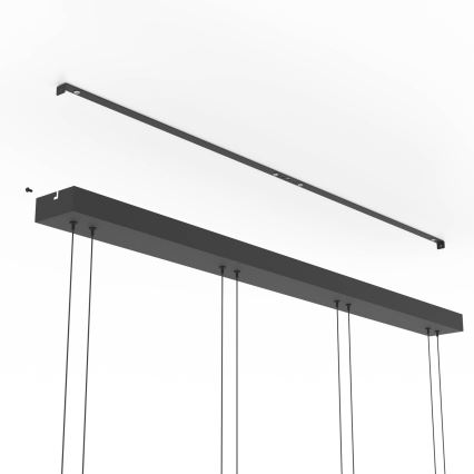 Eglo - LED Stmívatelný lustr na lanku 4xLED/5,8W/230V černá/kouřová