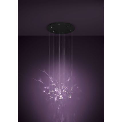 Eglo - LED Stmívatelný lustr na lanku 6xLED/4,2W/230V černá/čirá