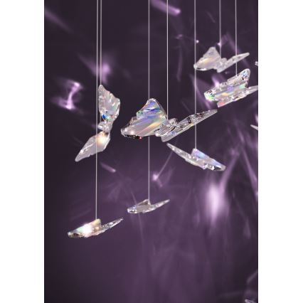 Eglo - LED Stmívatelný lustr na lanku 6xLED/4,2W/230V černá/čirá