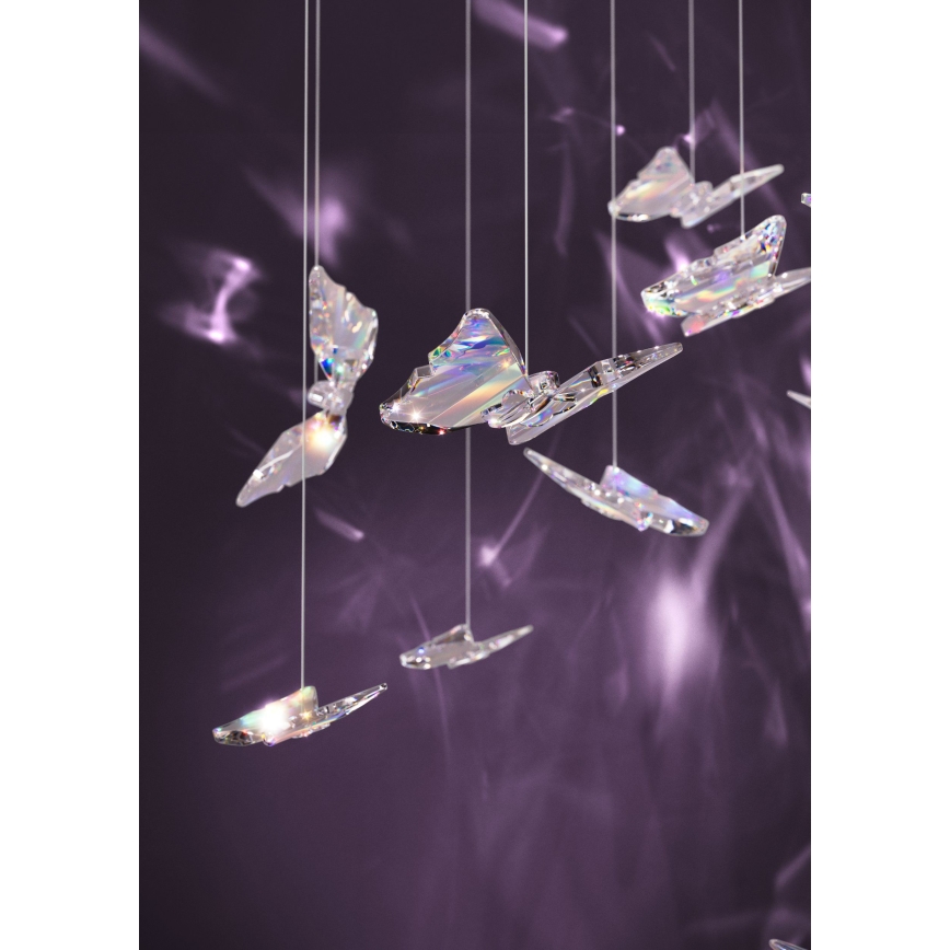 Eglo - LED Stmívatelný lustr na lanku 6xLED/4,2W/230V černá/čirá