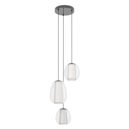 Eglo - LED Stmívatelný lustr na lanku LED/7W/230V + 2xLED/5,5W + 3xLED/1,6W 2200-6500K černý chrom