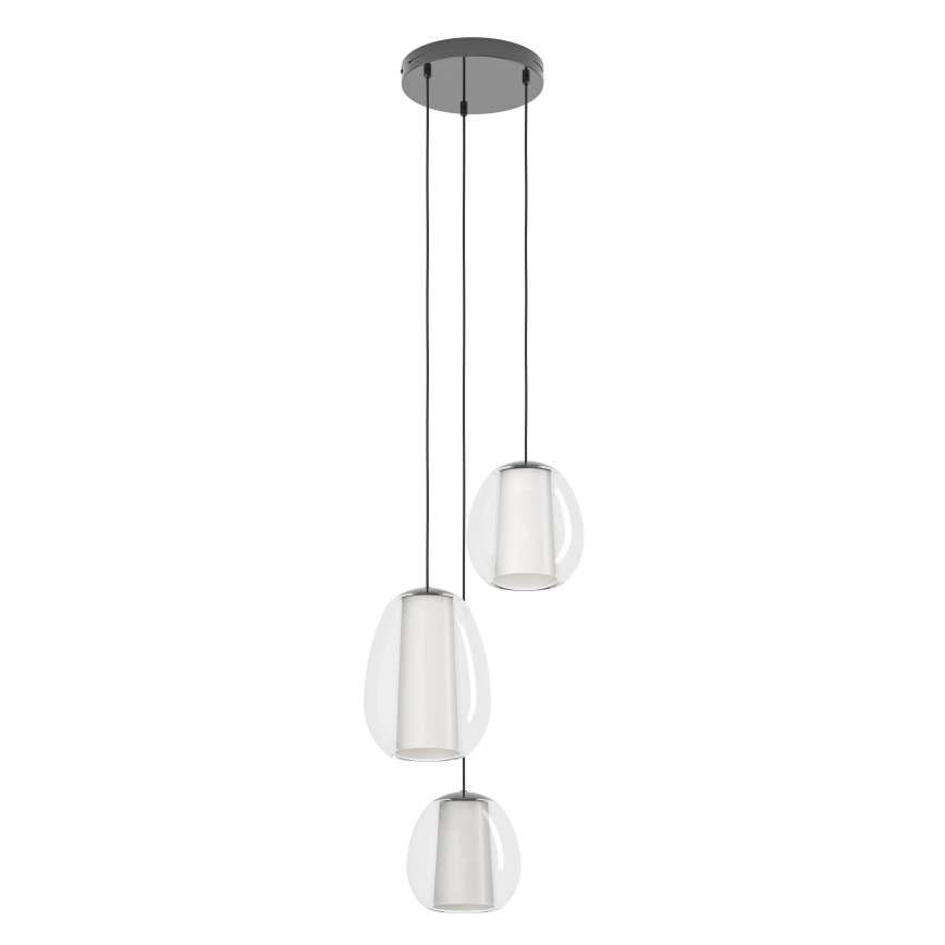 Eglo - LED Stmívatelný lustr na lanku LED/7W/230V + 2xLED/5,5W + 3xLED/1,6W 2200-6500K černý chrom