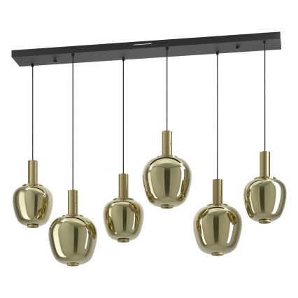 Eglo - LED Stmívatelný lustr 3xLED/5W/230V + 3xLED/6,5W + 6xLED/1,6W zlatá