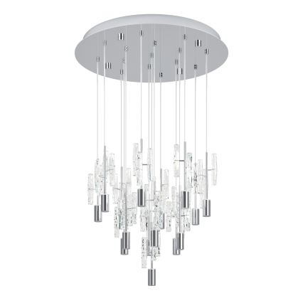 Eglo - LED Lustr na lanku 15xLED/2,6W/230V 2200/3000/4000K lesklý chrom