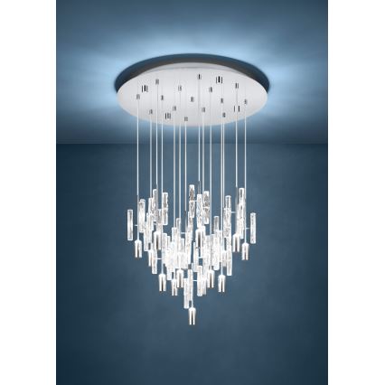 Eglo - LED Lustr na lanku 15xLED/2,6W/230V 2200/3000/4000K lesklý chrom
