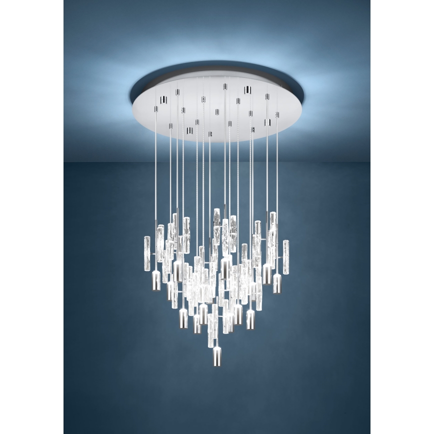 Eglo - LED Lustr na lanku 15xLED/2,6W/230V 2200/3000/4000K lesklý chrom