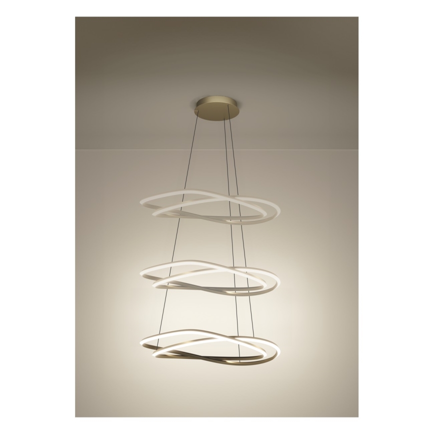 Eglo - LED Stmívatelný lustr na lanku LED/60W/230V 2200-6500K zlatá + dálkové ovládání