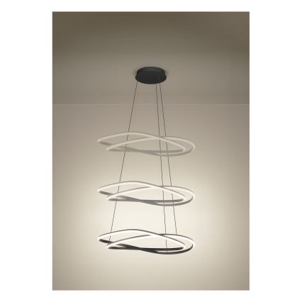 Eglo - LED Stmívatelný lustr na lanku LED/60W/230V 2200-6500K šedá + dálkové ovládání