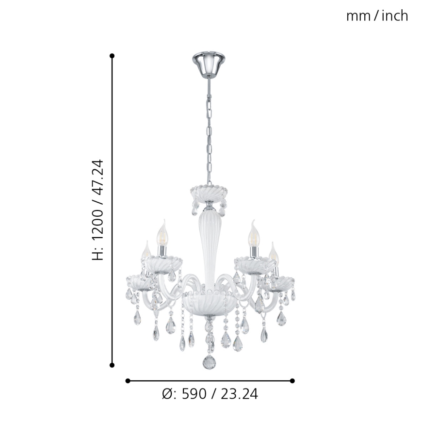 Eglo 39113- Lustr CARPENTO 5xE14/40W/230V