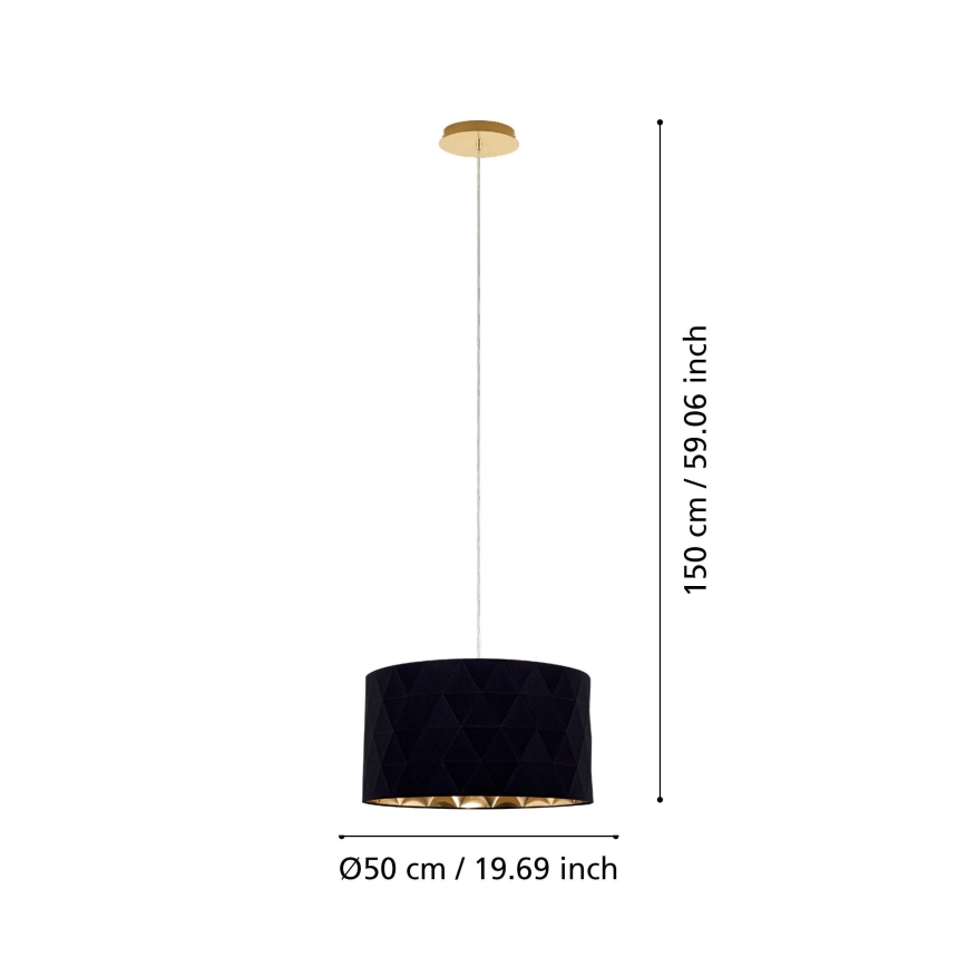 Eglo 39224 - Lustr na lanku DOLORITA 3xE27/60W/230V