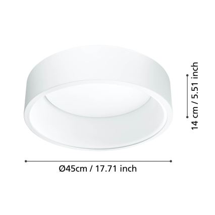 Eglo - LED Stmívatelné stropní svítidlo 1 LED/25,5W/230V