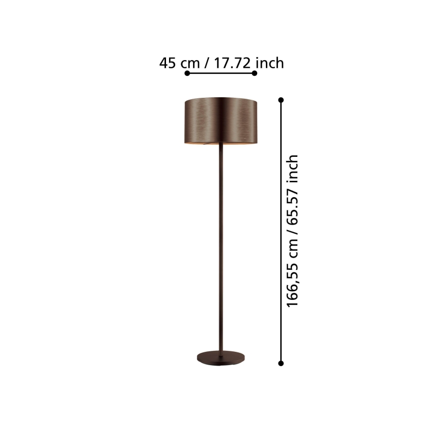 Eglo - Stojací lampa 1xE27/60W/230V měděná