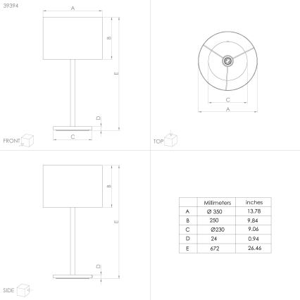 Eglo - Stolní lampa 1xE27/60W/230V měděná