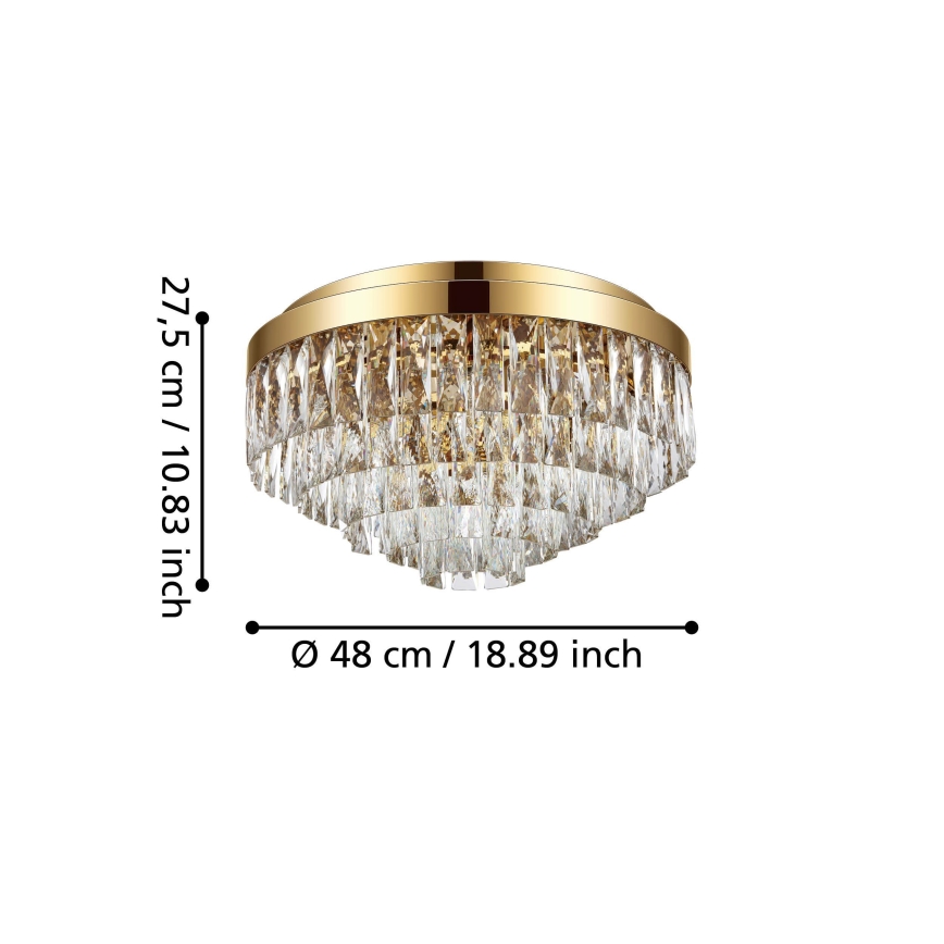 Eglo - Stropní svítidlo 8xE14/40W/230V zlatá