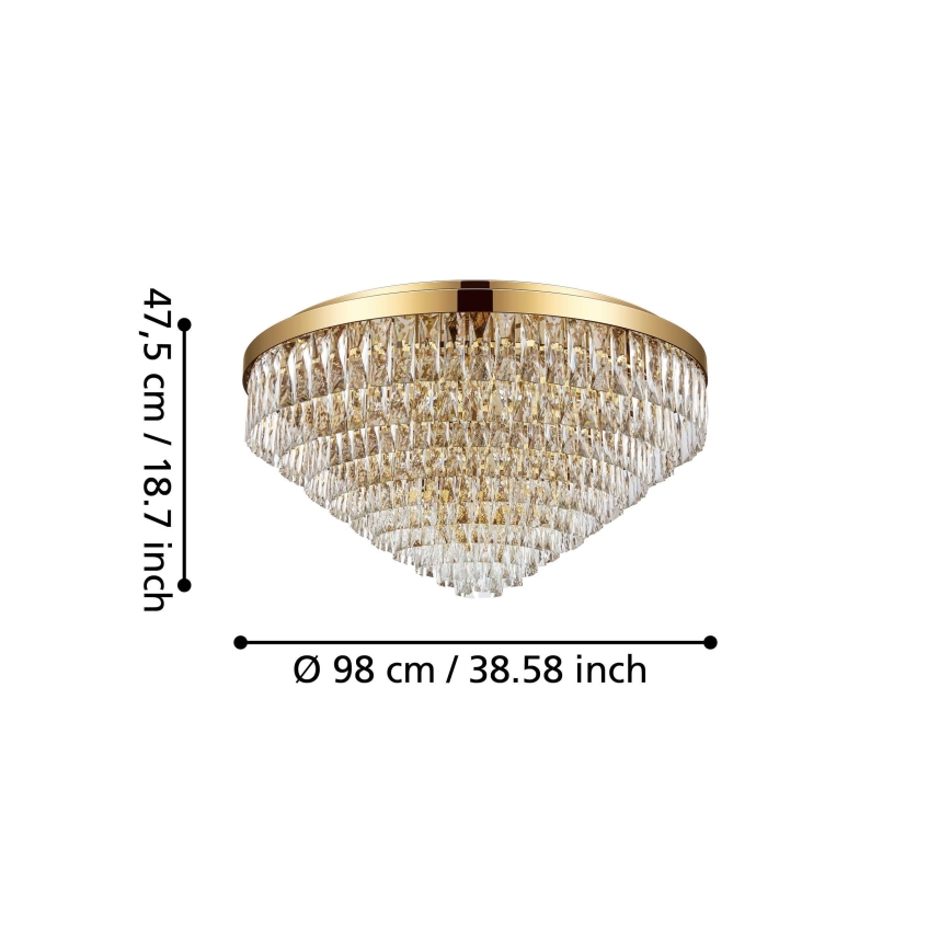 Eglo - Stropní svítidlo 25xE14/40W/230V zlatá