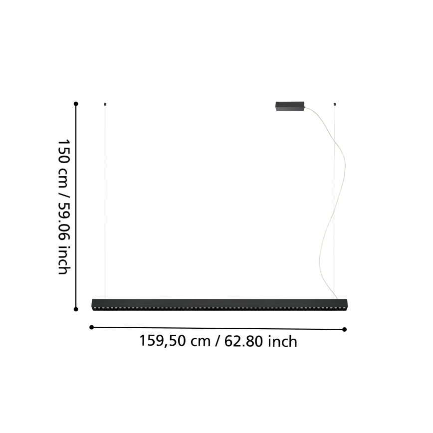 Eglo - LED Stmívatelný lustr na lanku LED/30,5W/230V + LED/15,5W