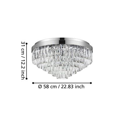 Eglo - Stropní svítidlo 11xE14/40W/230V lesklý chrom