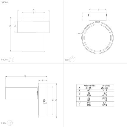Eglo - LED Bodové svítidlo LED/4,6W/230V 3000K