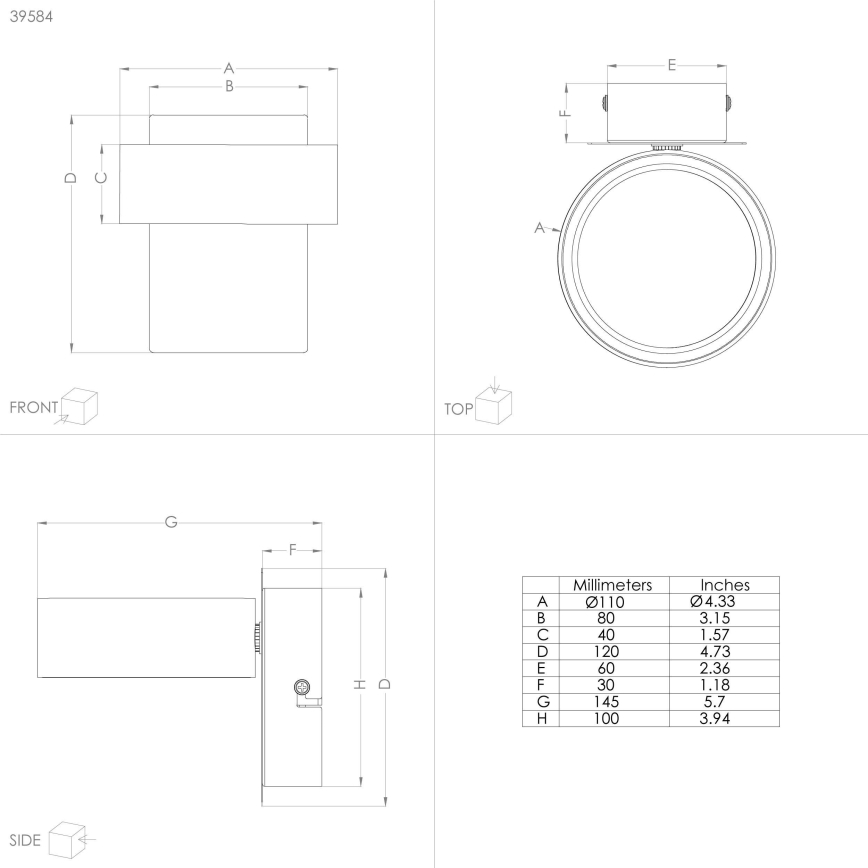Eglo - LED Bodové svítidlo LED/4,6W/230V 3000K