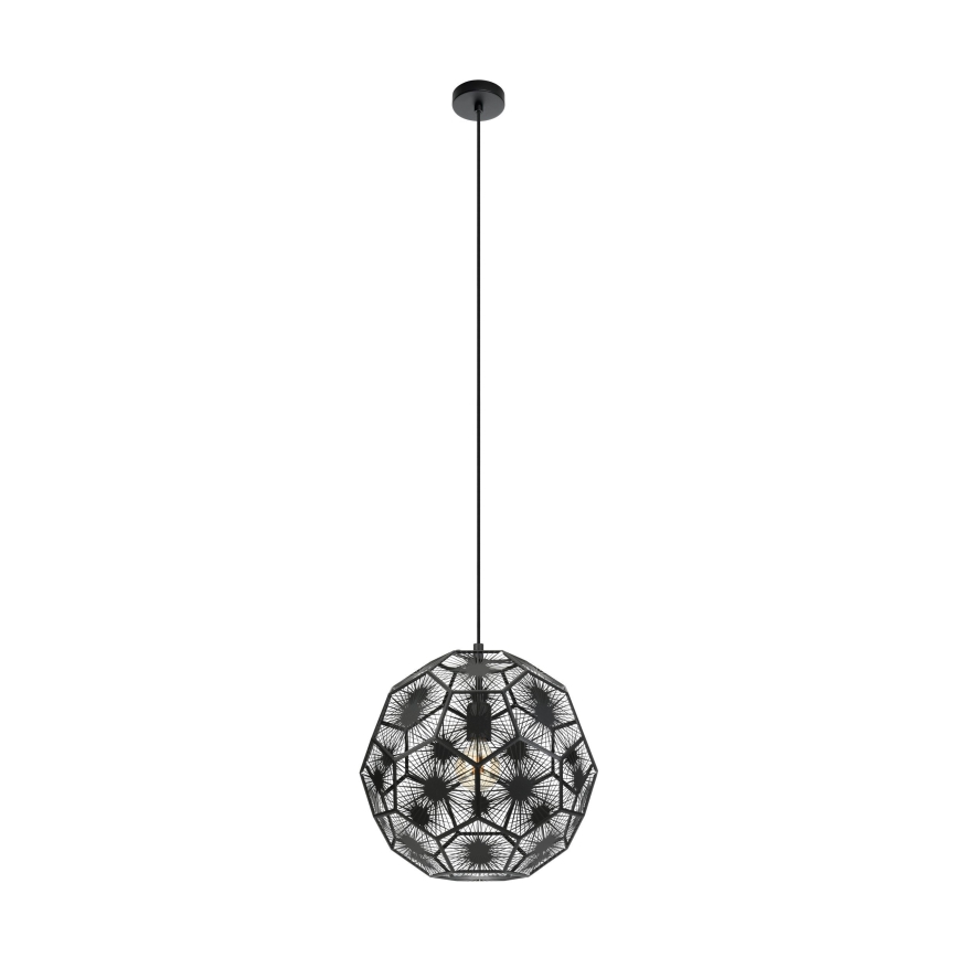 Eglo - Lustr na lanku 1xE27/60W/230V pr. 41 cm černá