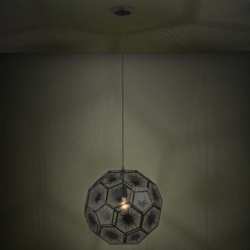 Eglo 39619 - Lustr na lanku 1xE27/60W/230V pr. 50 cm černá