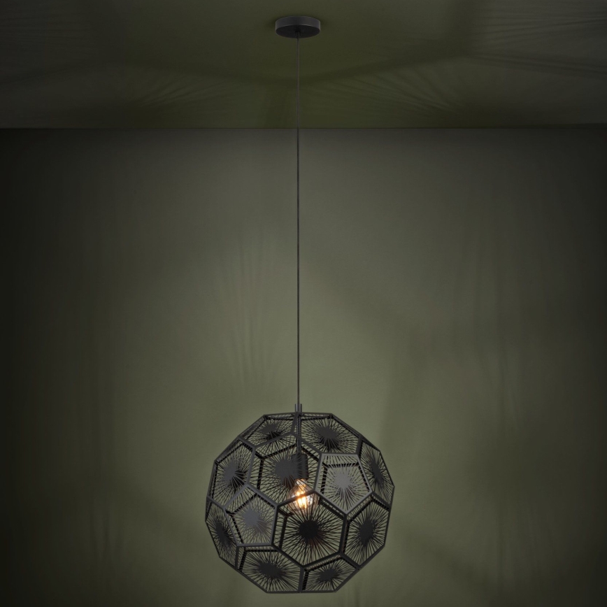 Eglo 39619 - Lustr na lanku 1xE27/60W/230V pr. 50 cm černá
