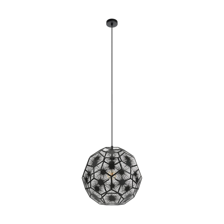 Eglo 39619 - Lustr na lanku 1xE27/60W/230V pr. 50 cm černá