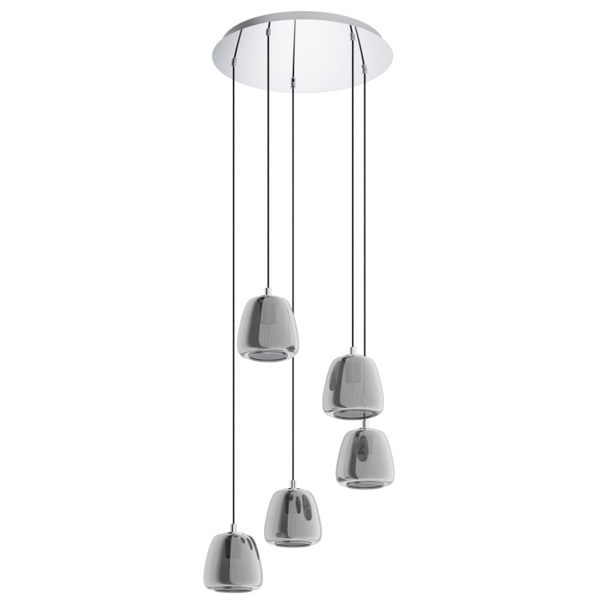 Eglo - Lustr na lanku 5xE27/40W/230V kouřová