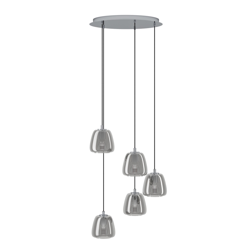 Eglo - Lustr na lanku 5xE27/40W/230V kouřová