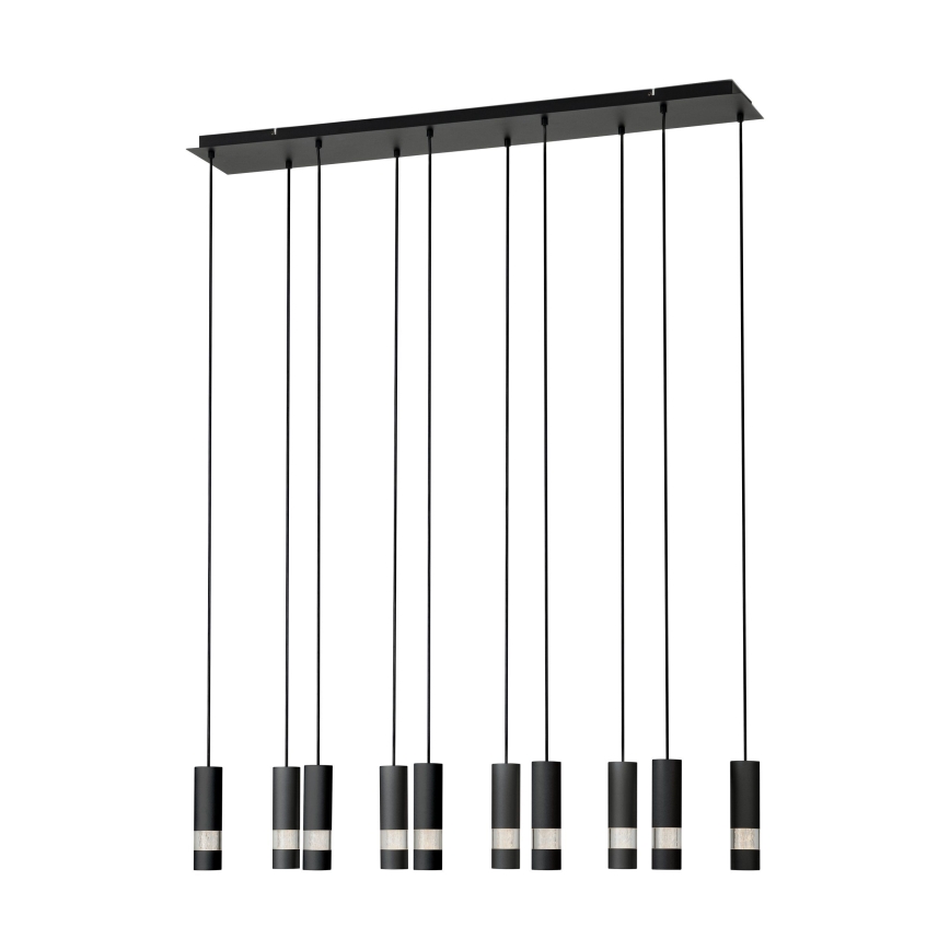 Eglo - LED Lustr na lanku 10xGU10/4,6W/230V černá