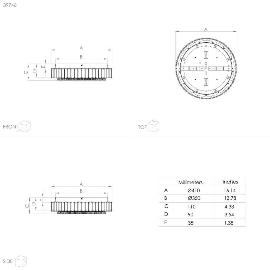 Eglo - LED Stmívatelné stropní svítidlo LED/23,5W/230V