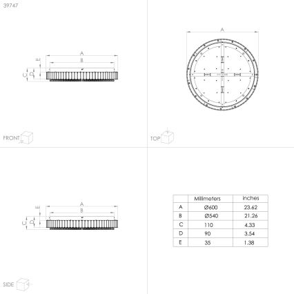 Eglo - LED Stmívatelné stropní svítidlo LED/52,4W/230V