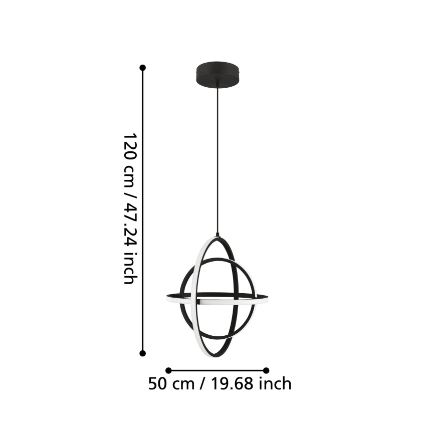 Eglo - LED Lustr na lanku LED/38W/230V