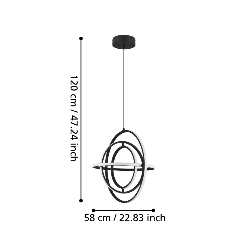 Eglo - LED Lustr na lanku LED/44W/230V