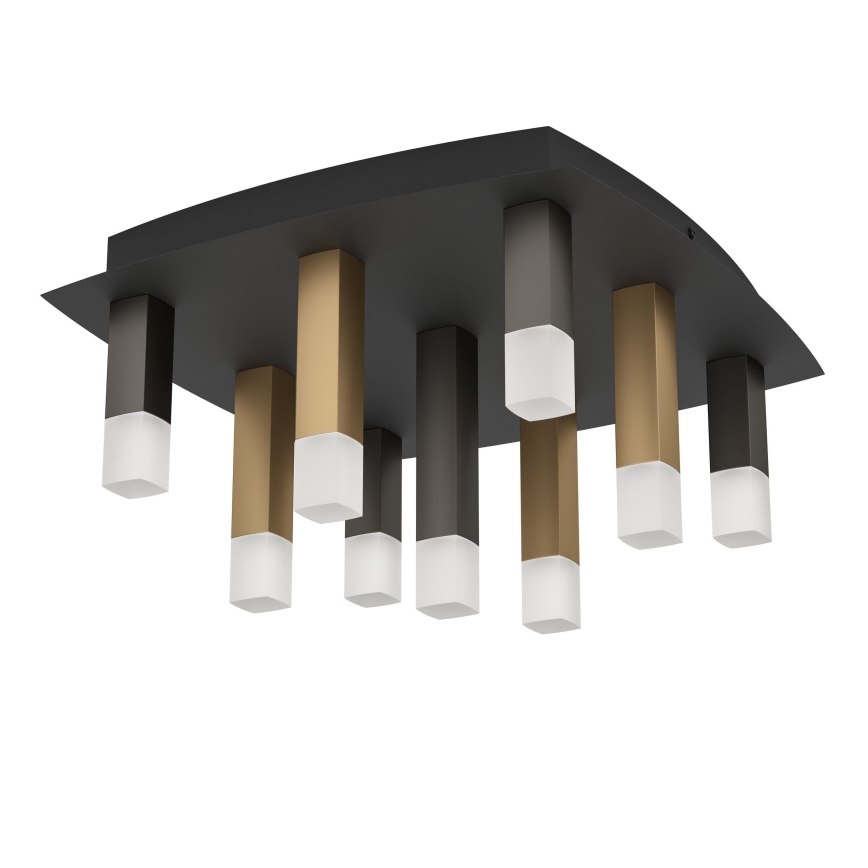 Eglo - LED Stmívatelné stropní svítidlo 9xLED/3,1W/230V 3000K antracit/zlatá