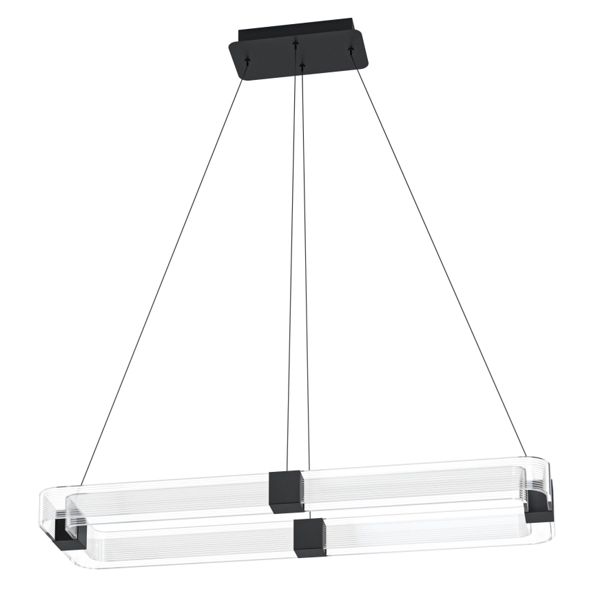 Eglo - LED Stmívatelný lustr na lanku LED/39,2W/230V 3000K černá