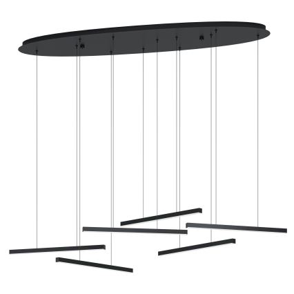 Eglo - LED Stmívatelný lustr na lanku 6xLED/8,4W/230V 3000K černá