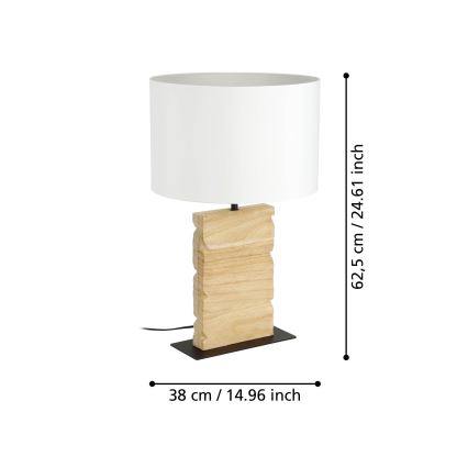 Eglo - Stolní lampa 1xE27/40W/230V 62,5 cm hnědá