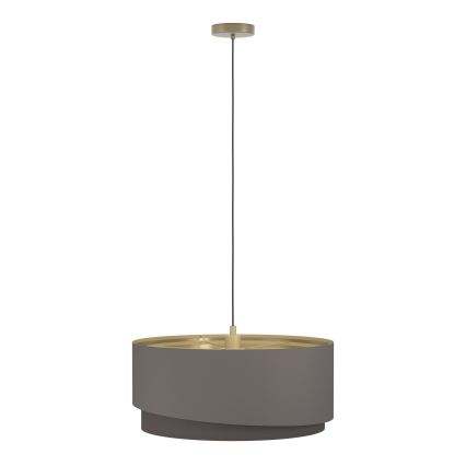 Eglo 39931 - Lustr na lanku MANDERLINE 1xE27/40W/230V hnědá/zlatá