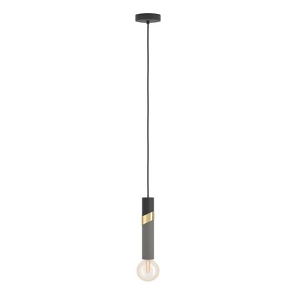 Eglo - Lustr na lanku 1xE27/40W/230V černá/zlatá