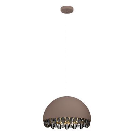 Eglo - Lustr na lanku 1xE27/40W/230V hnědá